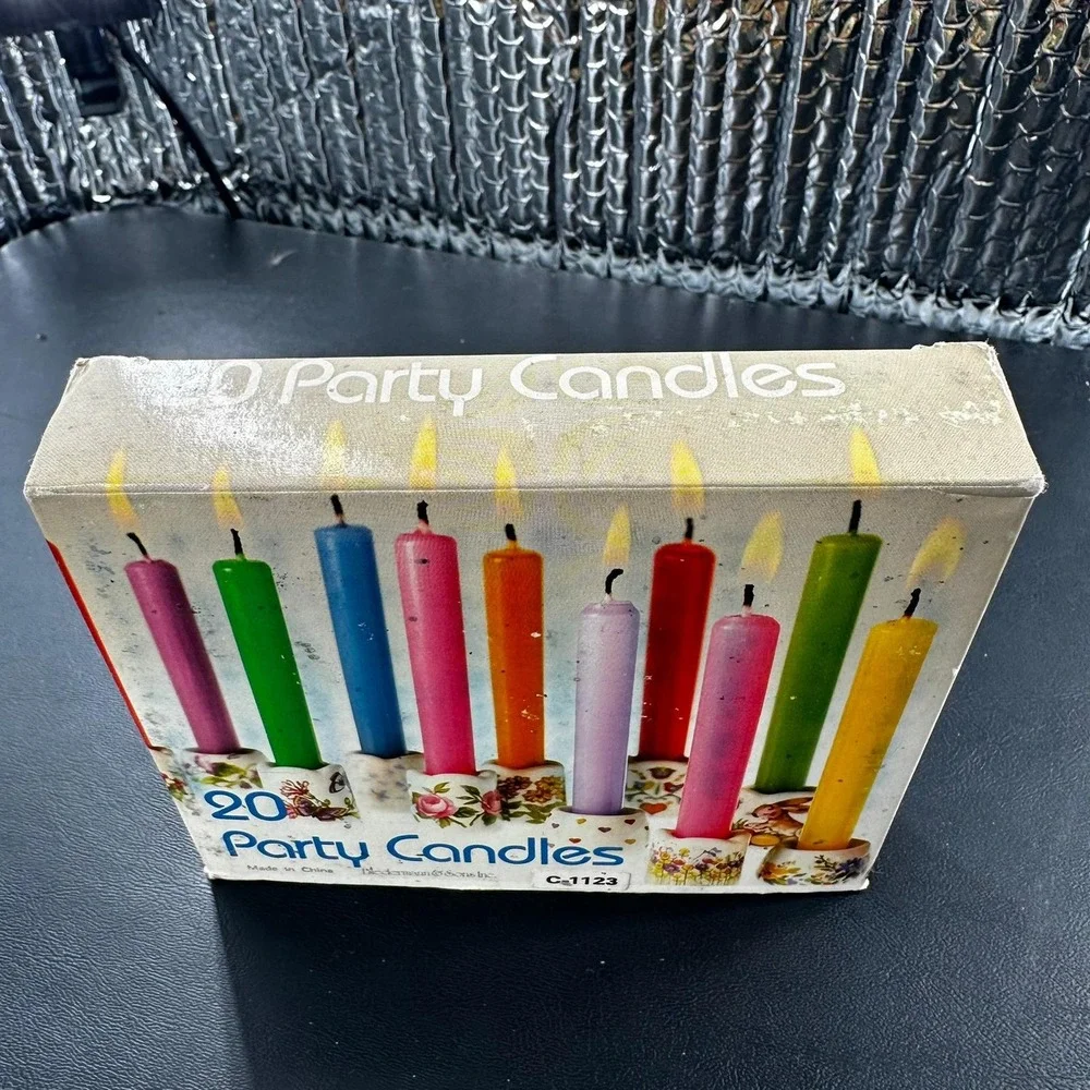 Biedermann & Sons‎ Tree Candles 4 Inch Blue Green 20 Count Vintage C-1123